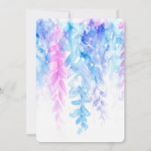 Aquarellblau-Abend-Empfang Einladung (Rückseite)