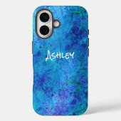 Aquarellblau Abstrakt Case-Mate iPhone Hülle (Rückseite)