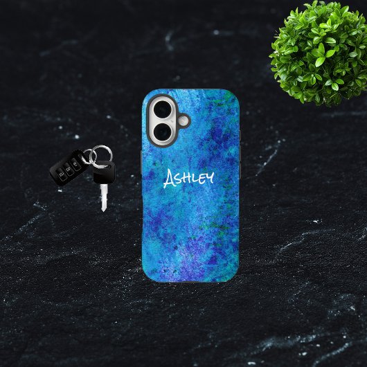 Aquarellblau Abstrakt Case-Mate iPhone Hülle