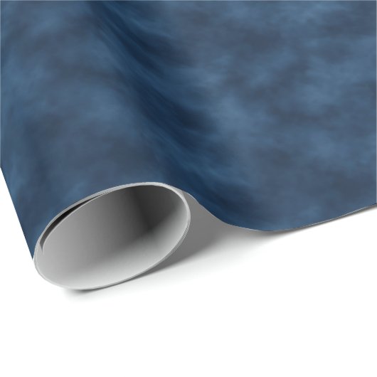 Aquarellblau Abstrakt Geschenkpapier (Rolleneckpunkt)