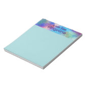 Aquarellblau aquamarin grüner Splint blauer Buchst Notizblock (Rotiert)