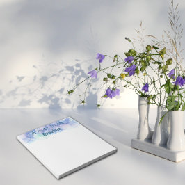 Aquarellblau aquamariner grüner Splint Notizblock