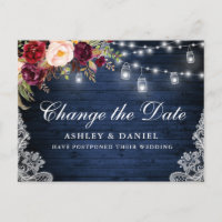 Aquarellblau-blaue Holzbalken verändern das Datum