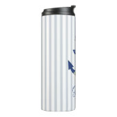 Aquarellblau blaue Wasserstreifen Thermosbecher (Nach links gedreht)