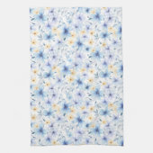 Aquarellblau blühend nahtlos geschirrtuch (Vertikal)