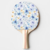 Aquarellblau blühend nahtlos tischtennis schläger (Vorderseite)
