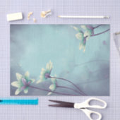 Aquarellblau-Blume Blumendekoupage Seidenpapier (Handwerk)