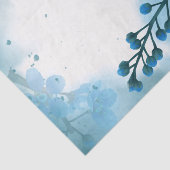 Aquarellblau-Blume Blumendekoupage Seidenpapier (Ausschnitt)