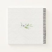 Aquarellblau Blumen Acorns Oak Blätter Gast Notizblock (Rückseite)