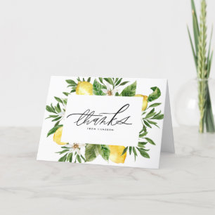 Aquarellblau-Blüten machen Geburtstag Dankeskarte