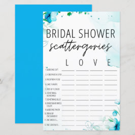 Aquarellblau Brautparty - Geschichten