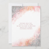 Aquarellblau Diamant Luxus Rose Gold süß 16 Einladung (Rückseite)