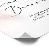 Aquarellblau Dieses Candle Burns Memorandum-Zeiche Poster (Ecke)