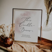 Aquarellblau Dieses Candle Burns Memorandum-Zeiche Poster