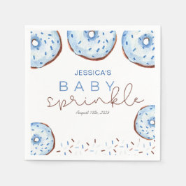 Aquarellblau Donuts Baby Sprinkle Dusche Serviette