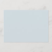 Aquarellblau-dustige Blumenempfehlungen Hinweiskarte (Rückseite)