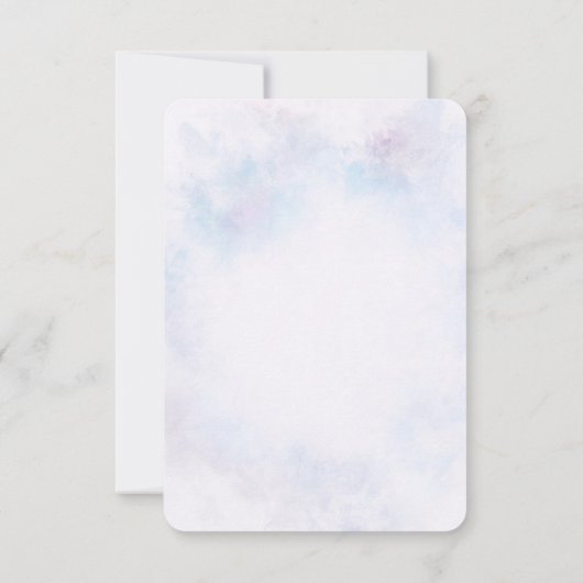 Aquarellblau Einladung (Rückseite)