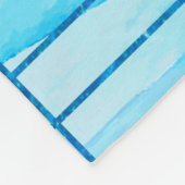 Aquarellblau Fleecedecke (Ecke)