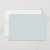 Aquarellblau florierte RSVP-Karte RSVP Karte (Rückseite)