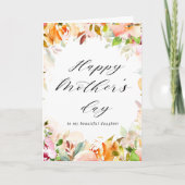 Aquarellblau fröhliche Mutterkarte Karte (Vorderseite)