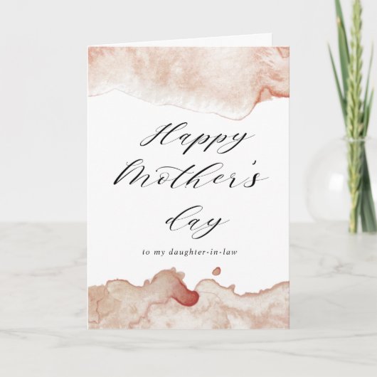 Aquarellblau fröhliche Mutterkarte Karte (Vorderseite)