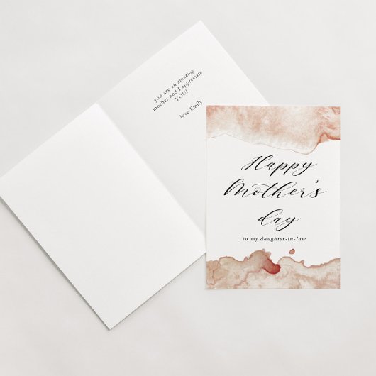 Aquarellblau fröhliche Mutterkarte Karte