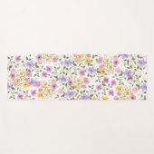 Aquarellblau Gelb Rosa und Lila Yoga Mat Yogamatte (Vorderseite (Horizontal))