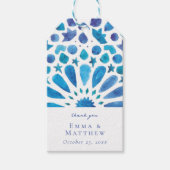 Aquarellblau Geschenkanhänger (Vorderseite)