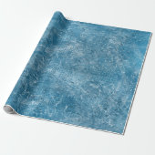 Aquarellblau Geschenkpapier (Ungerollt)