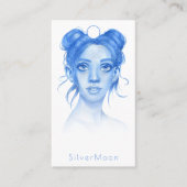 Aquarellblau-Gesichtserkennung (Watercolor Blue Fa Visitenkarte (Vorderseite)