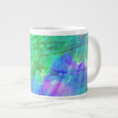 Aquarellblau, grün Jumbo-Tasse (Vorderseite Rechts)