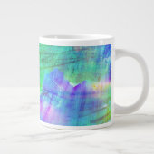 Aquarellblau, grün Jumbo-Tasse (Rechts)