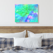 Aquarellblau, grün leinwanddruck (Insitu (Schlafzimmer))