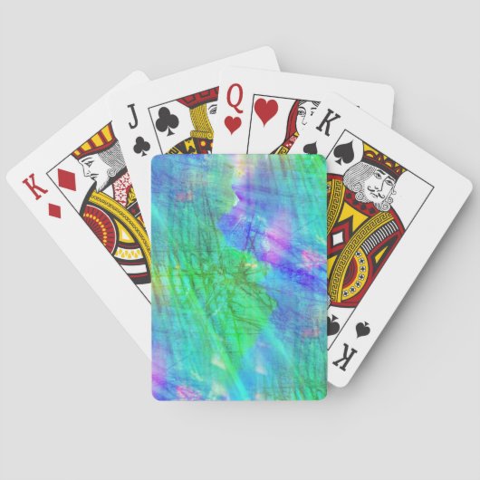 Aquarellblau, grün spielkarten (Rückseite)