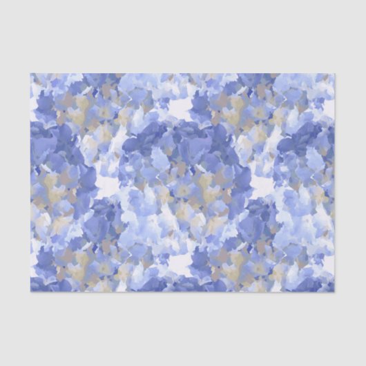 Aquarellblau Hydrangea-Blume Gewebepapier Seidenpapier (Vorderseite)