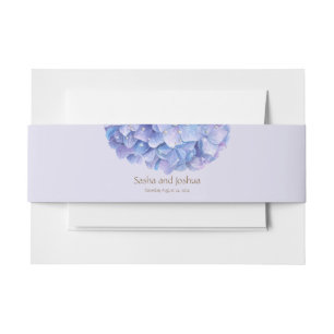 Aquarellblau Hydrangea Pearl Einladungsbanderole