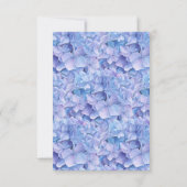 Aquarellblau Hydrangea Pearl Save The Date (Rückseite)