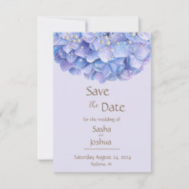 Aquarellblau Hydrangea Pearl Save The Date