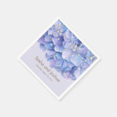 Aquarellblau Hydrangea Pearl Serviette (Ecke)