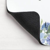 Aquarellblau-Hydrangeas Personalisiert Notepad Mousepad (Ecke)
