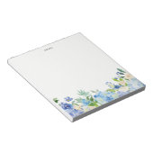 Aquarellblau-Hydrangeas Personalisiert Notepad Notizblock (angewinkelt)