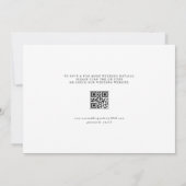 Aquarellblau-Hydrangeas und Elfenbein-Rose QR-Code Save The Date (Rückseite)