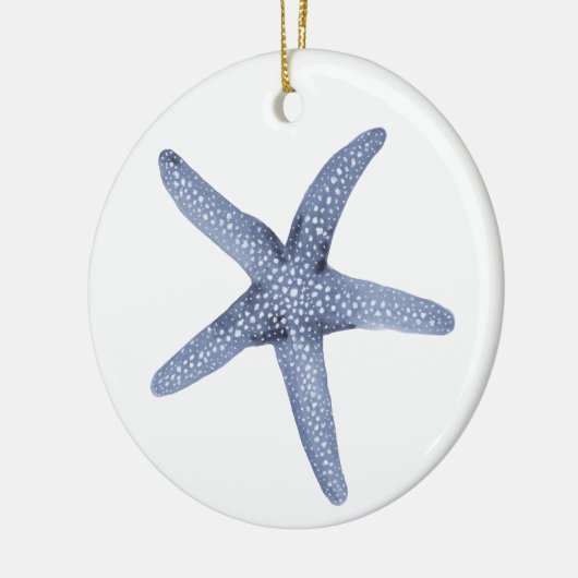 Aquarellblau Keramik Ornament (Links)