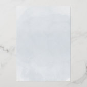 Aquarellblau-Kreuzbestätigung Folieneinladung (Rückseite)