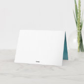 Aquarellblau Kristalle Foto Abschluss Dankeskarte (Rückseite)