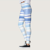 Aquarellblau Leggings (Links)
