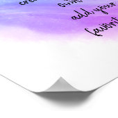 Aquarellblau lila hinzufügen Anführungsstriche Poster (Ecke)