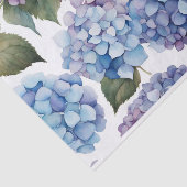 Aquarellblau, Lila Hydrangea-Blume Seidenpapier (Ausschnitt)