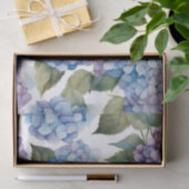 Aquarellblau, Lila Hydrangea-Blume Seidenpapier (Geschenk)