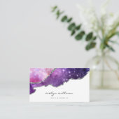 Aquarellblau lila-rosa-Age Visitenkarte (Stehend Vorderseite)